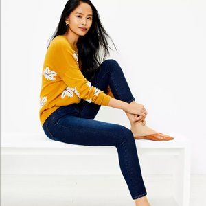 LOFT High Rise Skinny Jeans In Classic Dark Indigo Wash